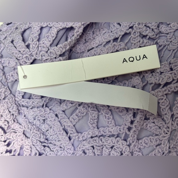 Aqua “Crochet Shift Dress” NWT in lilac, 100% Cotton, Bloomingdale’s exclusive! - Picture 9 of 10